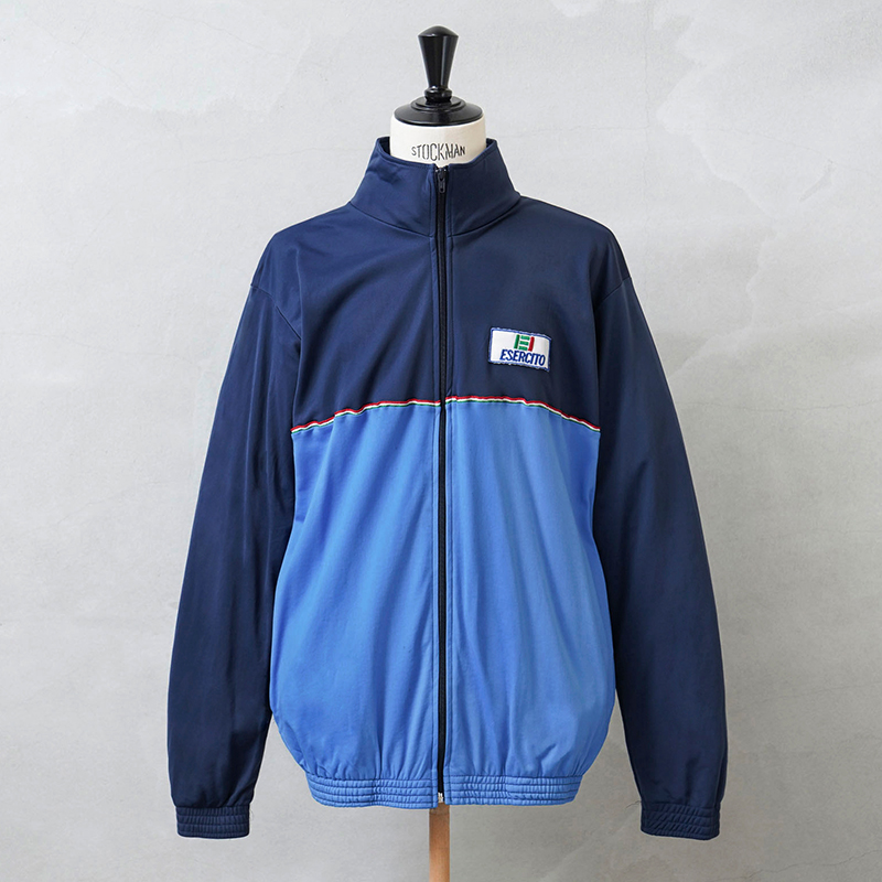 実物 USED イタリア軍 トレーニング ジャケット ネイビー×ブルー