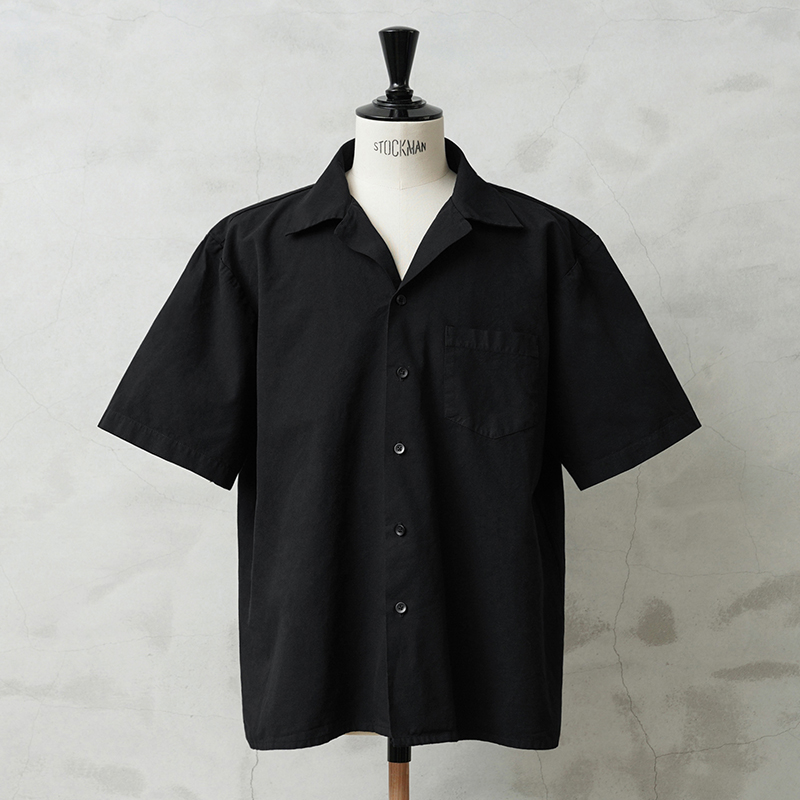 実物 新品 デッドストック 米軍 GENERAL PURPOSE SMOCK ショートスリーブ シャツ DEEP BLACK染め