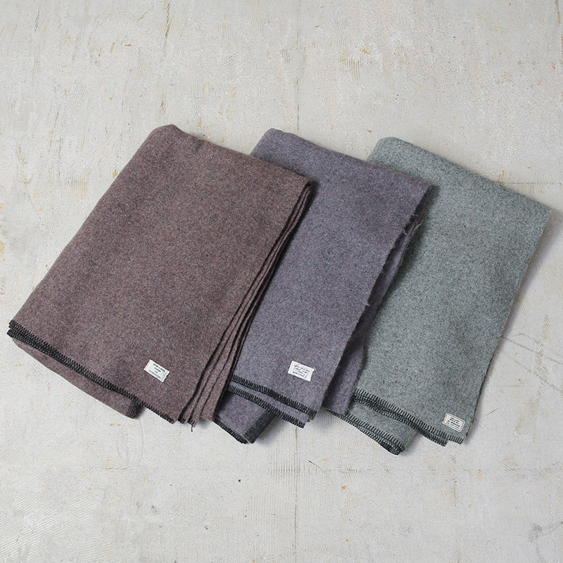 実物 新品 デッドストック カナダ軍 1950's CANADIAN CIVIL DEFENSE ウール ブランケット SOLID