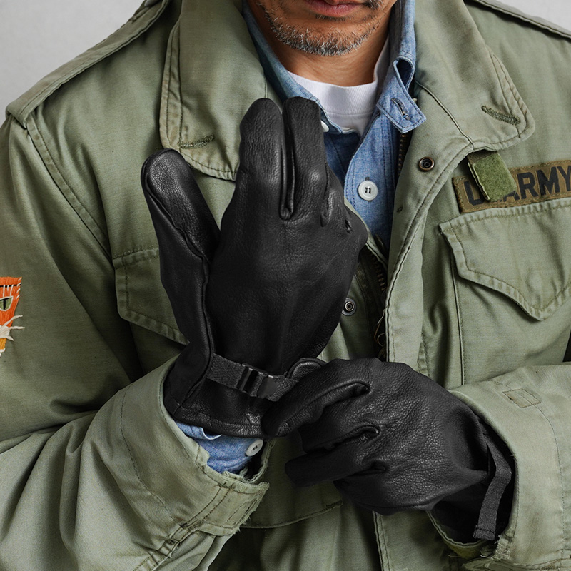 実物 新品 デッドストック ベルギー軍 レザーグローブ