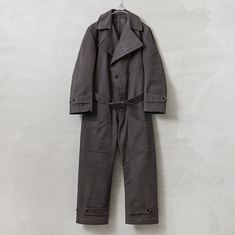 実物 新品 デッドストック イタリア軍 モールスキン カバーオール GRAY