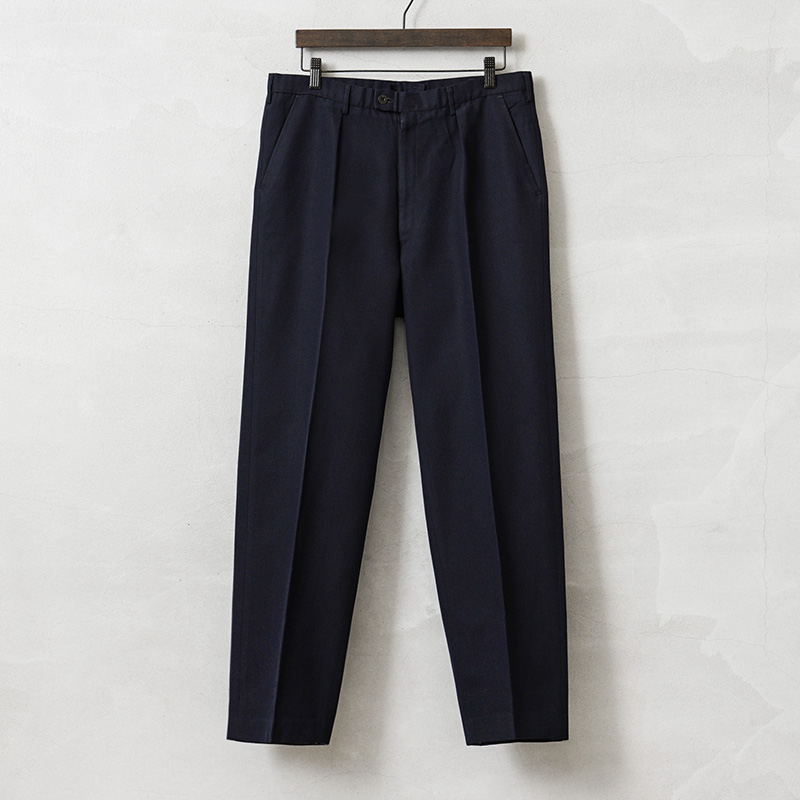 実物 USED スウェーデン軍 ワンタック トラウザーズ DARK NAVY