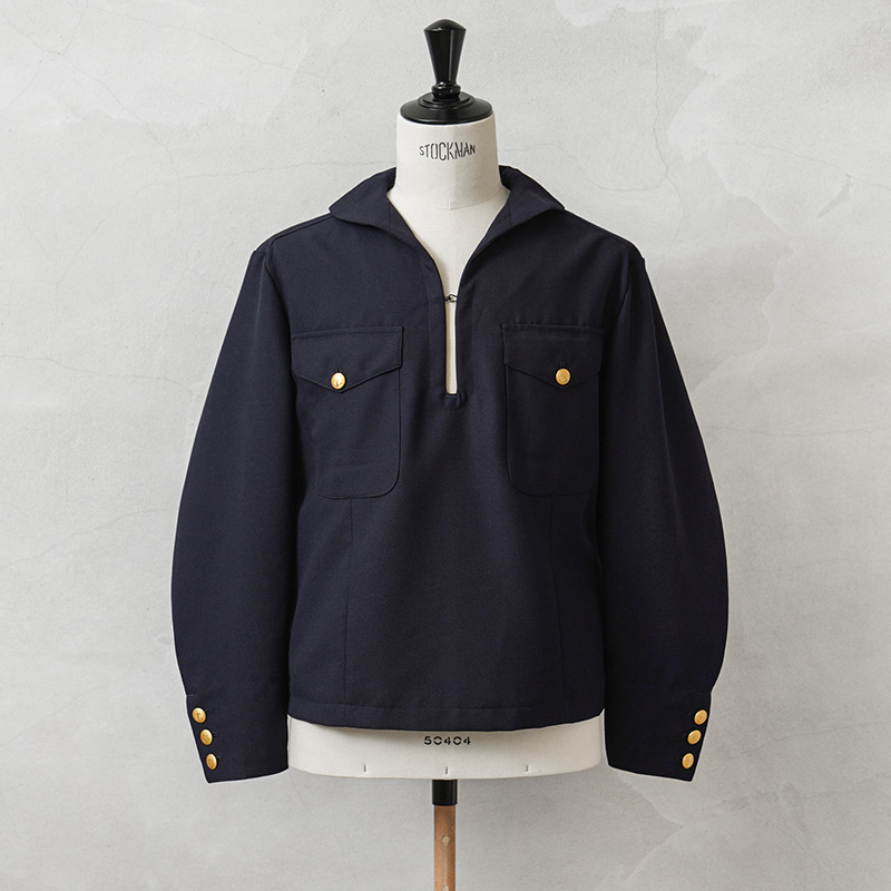 実物 新品 デッドストック スウェーデン海軍 ギャバジン セーラー ジャケット フラップポケット