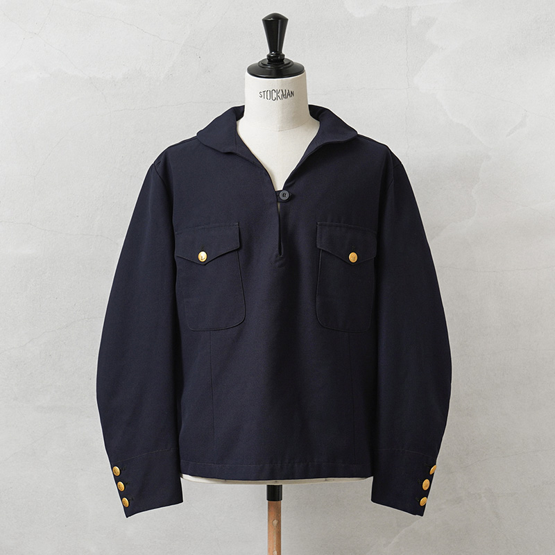 実物 USED スウェーデン海軍 ギャバジン セーラー ジャケット フラップポケット