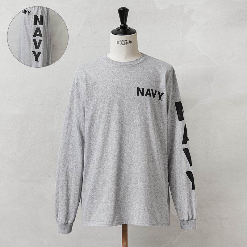 SOFFE ソフィー D0001117 OFFICIAL LICENSE U.S.NAVY トレーニング ロングスリーブ Tシャツ GRAY