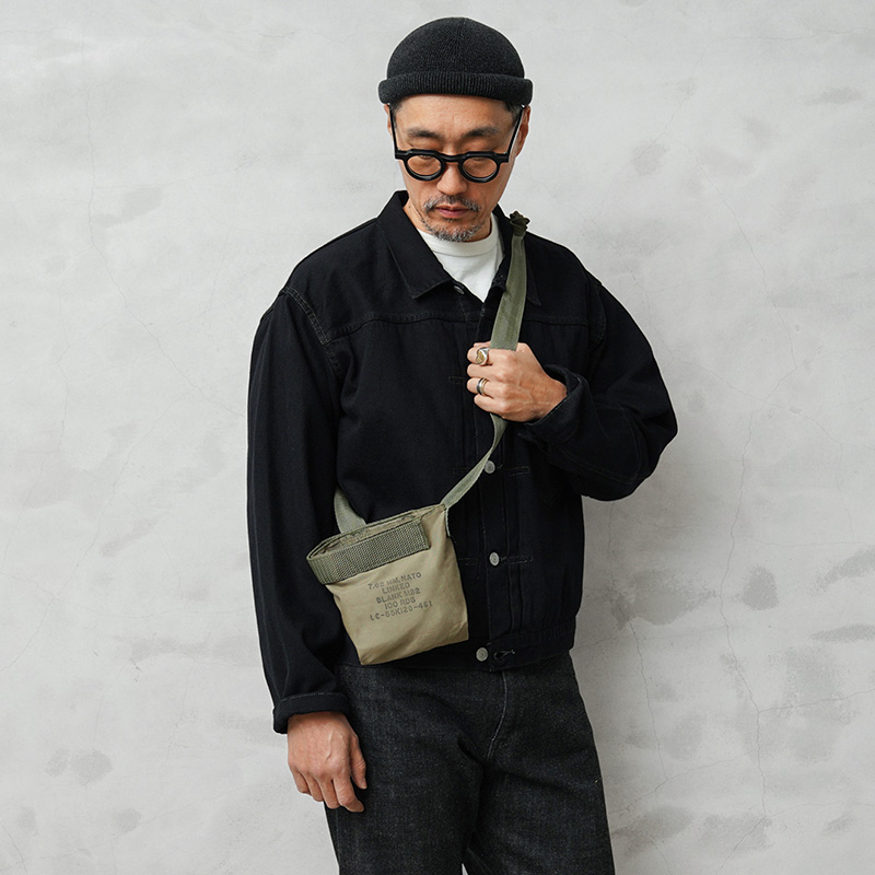 実物 USED 米軍 G.I. 7.62mm AMMO コットンショルダーポーチ