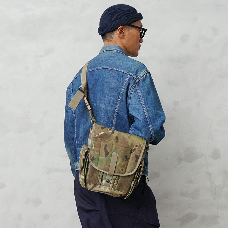 実物 USED イギリス軍 ガスマスクバッグ / ショルダーバッグ MTPカモ