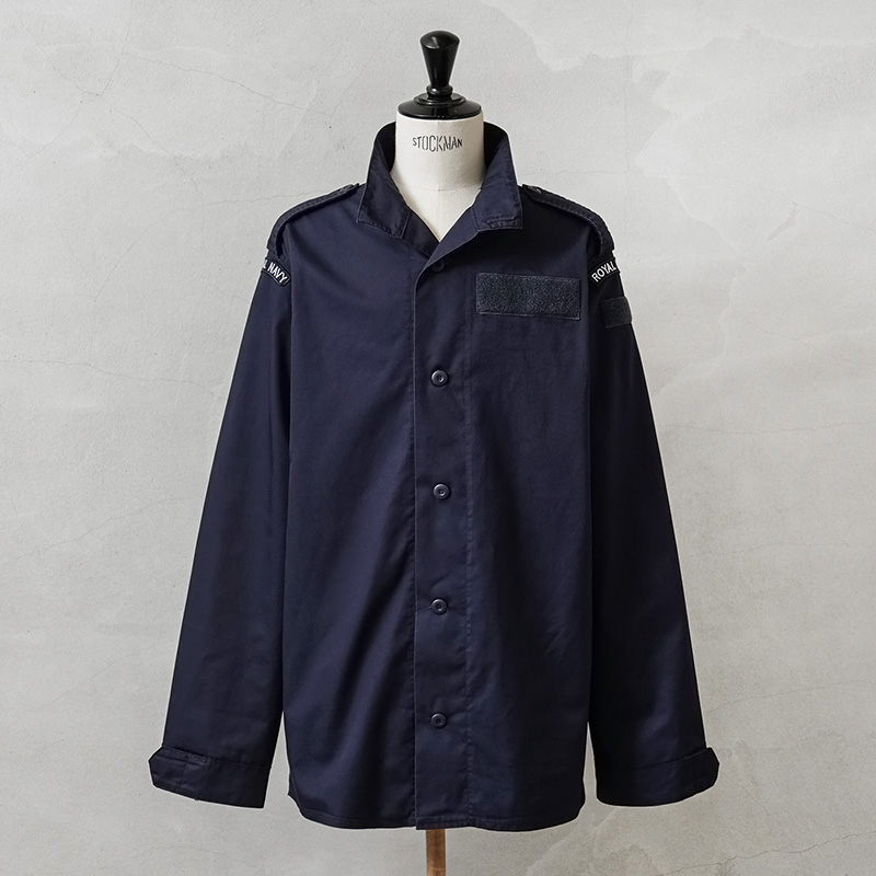 実物 USED イギリス軍 ROYAL NAVY PCS FR オペレーション シャツ コットンポリ