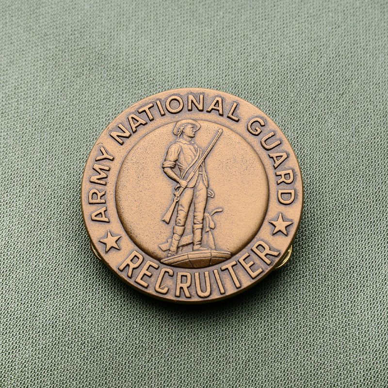 実物 新品 デッドストック 米陸軍州兵 INSIGNIA US ARMY NATIONAL GUARD RECRUITER SENIOR ID BADGE リクルーター バッジ【D】【T】