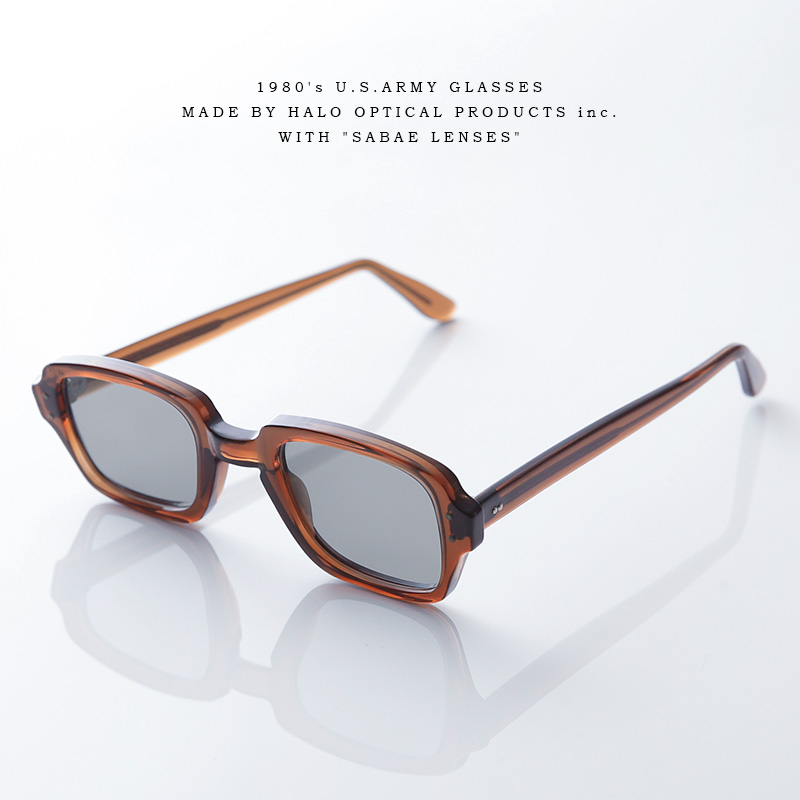 実物 新品 1980’s 米軍 Halo Optical Military Official G.I. Glasses 【S9】アイウェア 鯖江レンズ SMOKY GRAY【T】