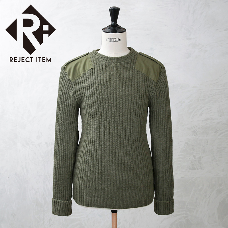 リジェクト 訳あり品 実物 USED イギリス軍 コマンドセーター OLIVE