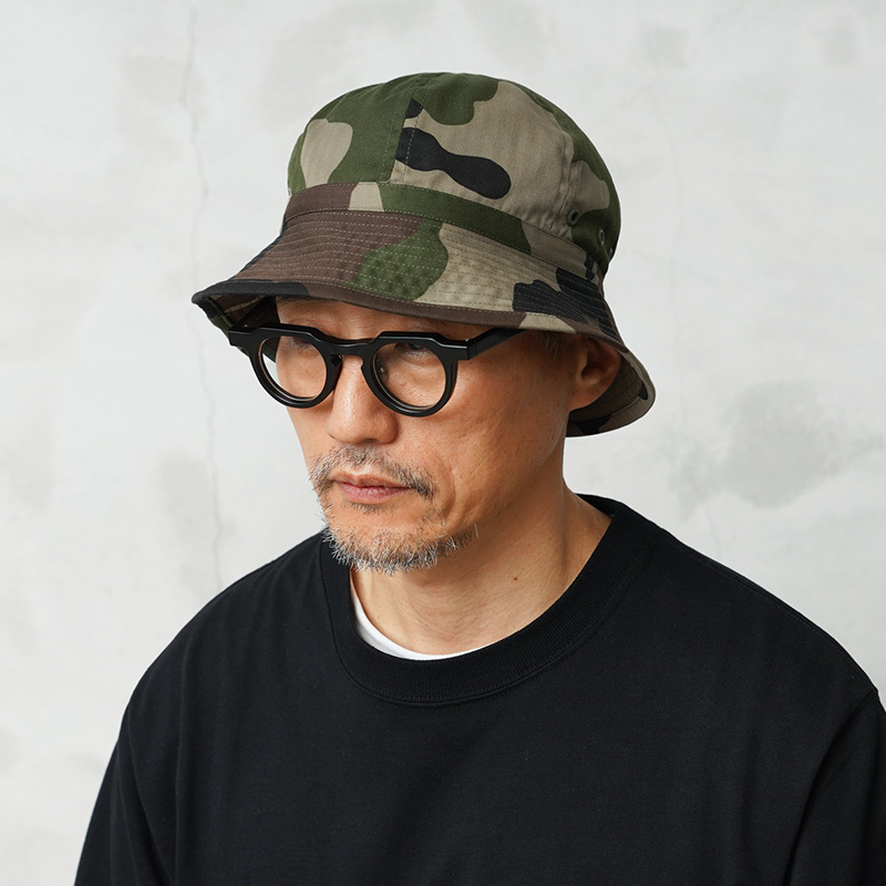 実物 新品 デッドストック フランス軍 HBT ブッシュハット CCEカモ