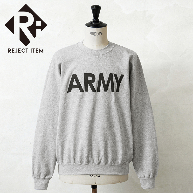リジェクト 訳あり品 新品 GILDAN製 ギルダン U.S. ARMY クルーネック スウェットシャツ SPORT GRAY