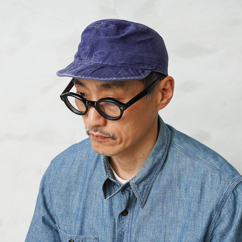 実物 USED オーストリア軍 へリンボーンツイル フィールドキャップ