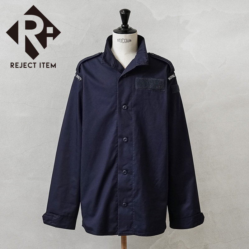 リジェクト 訳あり品 実物 USED イギリス軍 ROYAL NAVY PCS FR オペレーション シャツ コットンポリ
