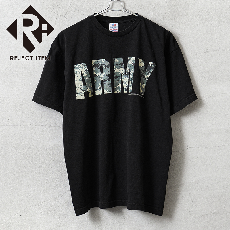 リジェクト 訳あり品 USED 米軍 U.S.ARMY オフィシャルライセンス BAYSIDE社製 Tシャツ デジタルカモ #12