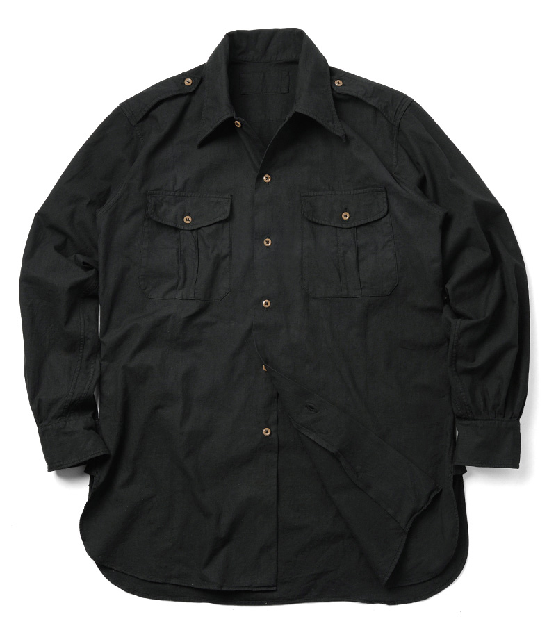 実物 フランス軍 M-47 チノシャツ BLACK染め