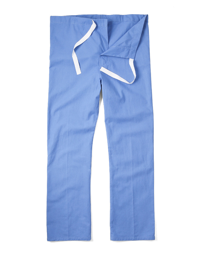 実物 新品 フランス軍 ホスピタルミリタリー スリーピングパンツ ブルー