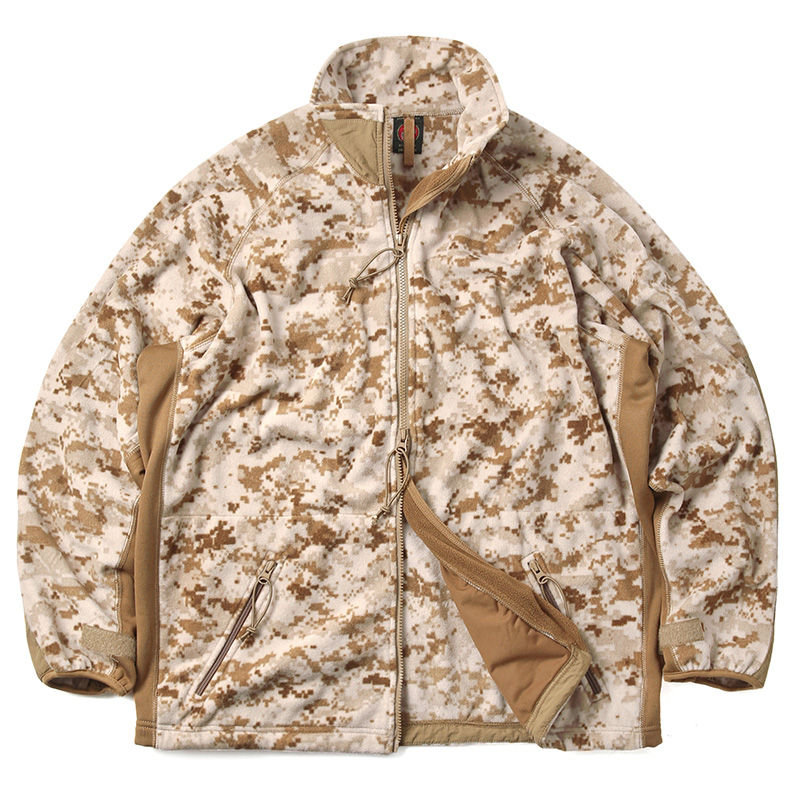 実物 新品 米軍 U.S.M.C. PECKHAM社製 POLARTEC フリースジャケット DESERT MARPAT