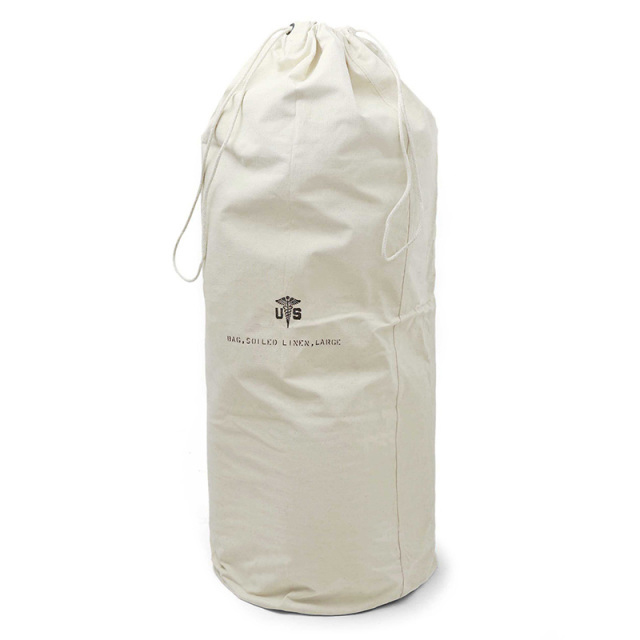 実物 新品 米軍 LINEN キャンバス ランドリーバッグ LARGE