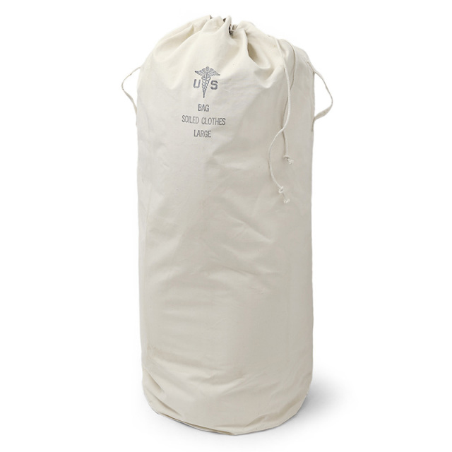 実物 新品 米軍 キャンバス ランドリーバッグ LARGE 9HOLE