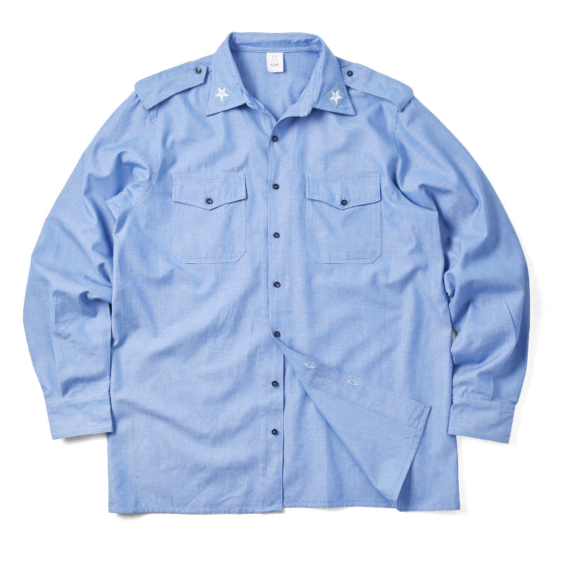 実物 新品 イタリア軍 シャンブレーワークシャツ