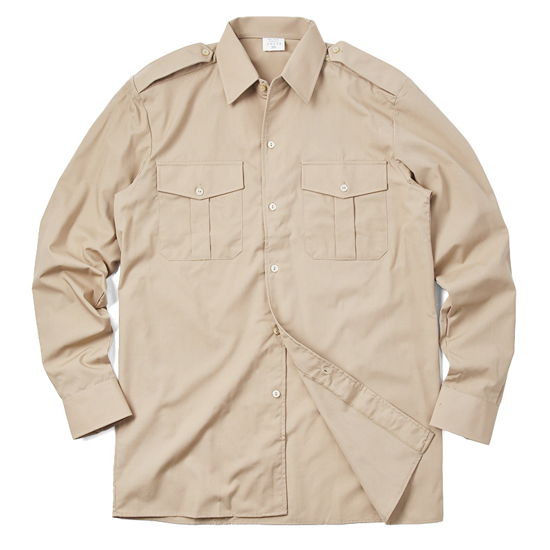 実物 新品 ベルギー軍 カーキ SERVICE シャツ