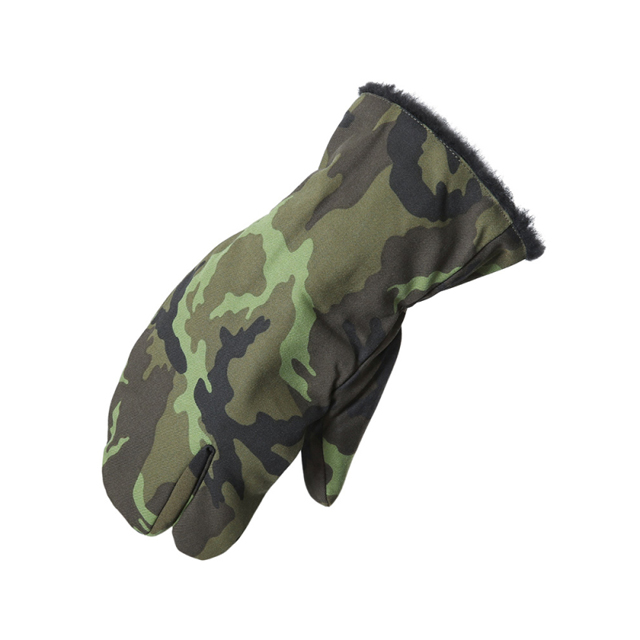 実物 新品 チェコ軍 カモフラージュ トリガーミトン ウィンター グローブ