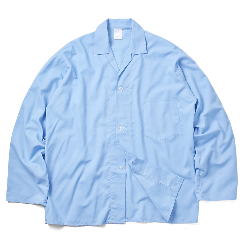 実物 新品 イギリス軍スリーピングシャツ ライトブルー