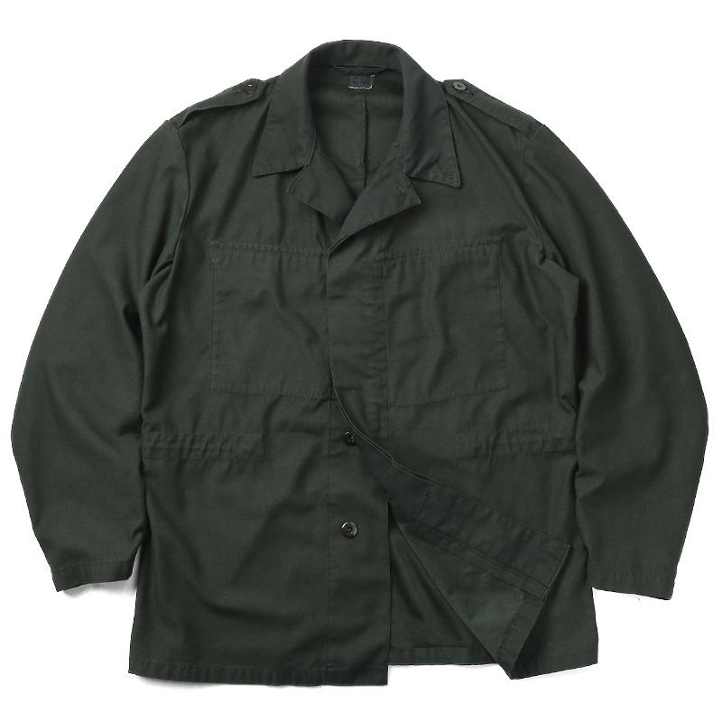 実物 新品 スウェーデン軍 M-84 ユーティリティージャケット BLACK染め