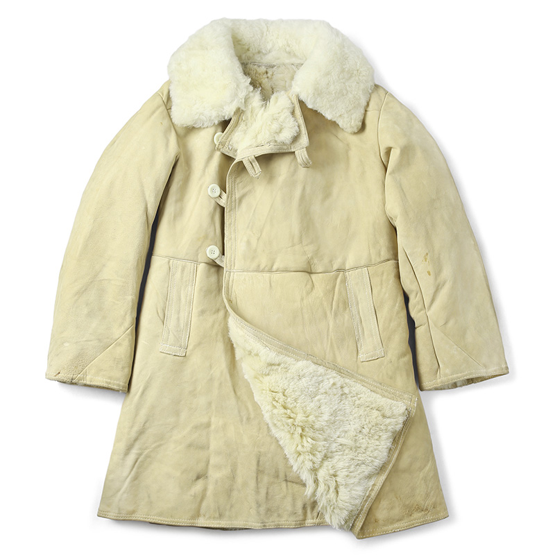 実物 USED ロシア軍 リアルムートン ヴィンテージ シェルパ オーバーコート