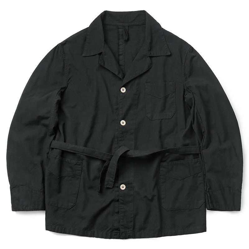実物 新品 ギリシャ軍 コットン スリーピング シャツジャケット BLACK染め