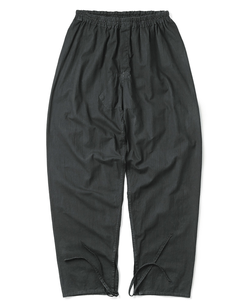 実物 新品 ロシア軍 80s コットン スリーピングパンツ ウエストゴム BLACK染め