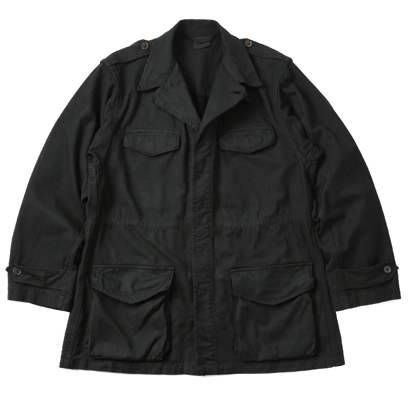 実物 新品 フランス軍 AIR FORCE GENDARME M-47 フィールドジャケット BLACK染め