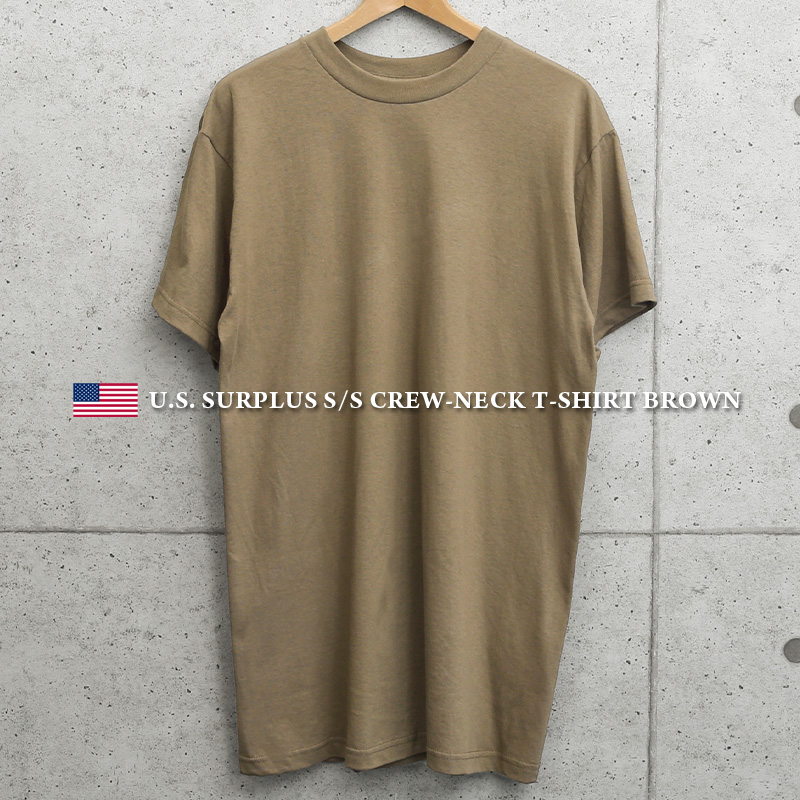 実物 新品 米軍 DESERT CAMO用 BROWN Tシャツ MADE IN USA