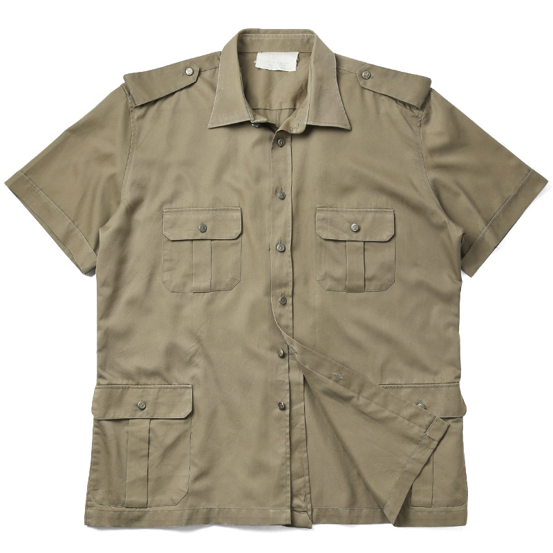 実物 USED イタリア軍 サファリシャツ カーキ ベルト無し