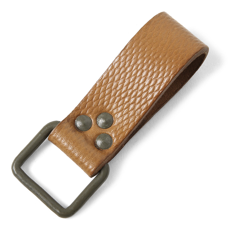 実物 チェコ軍 ブラウン レザー キーホルダー【T】