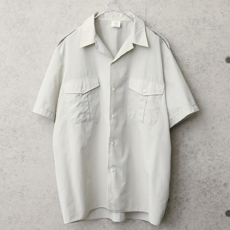実物 USED フランス軍 ショートスリーブ オフィサーシャツ