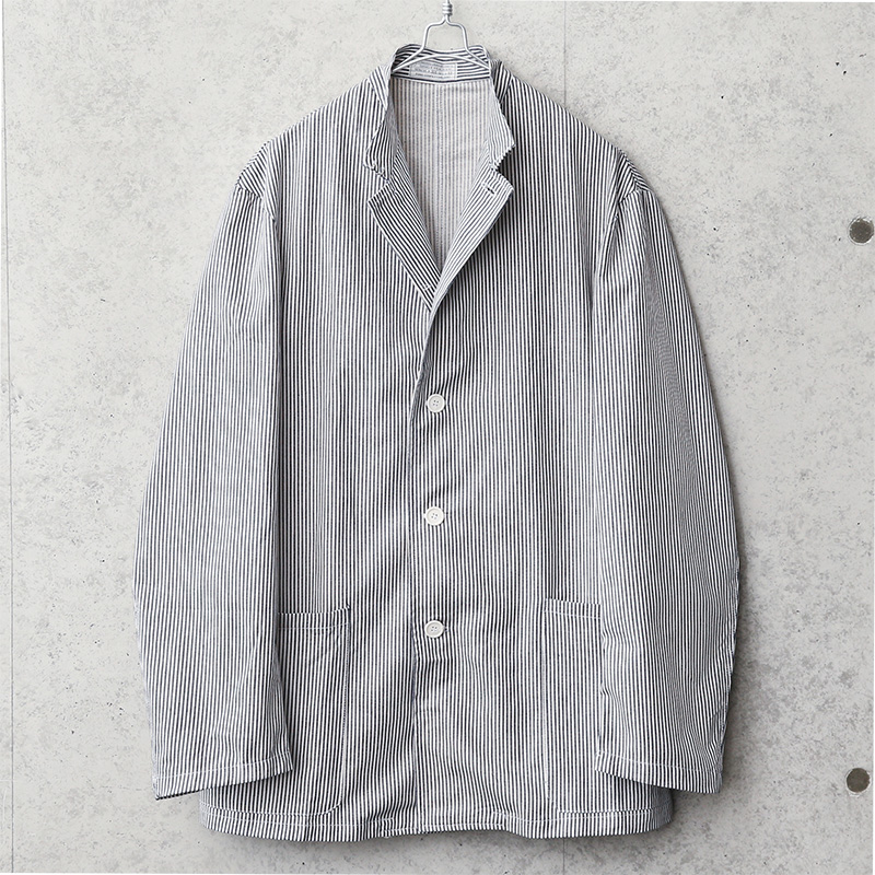 実物 新品 デッドストック イタリア海軍 ヒッコリーストライプ コックジャケット