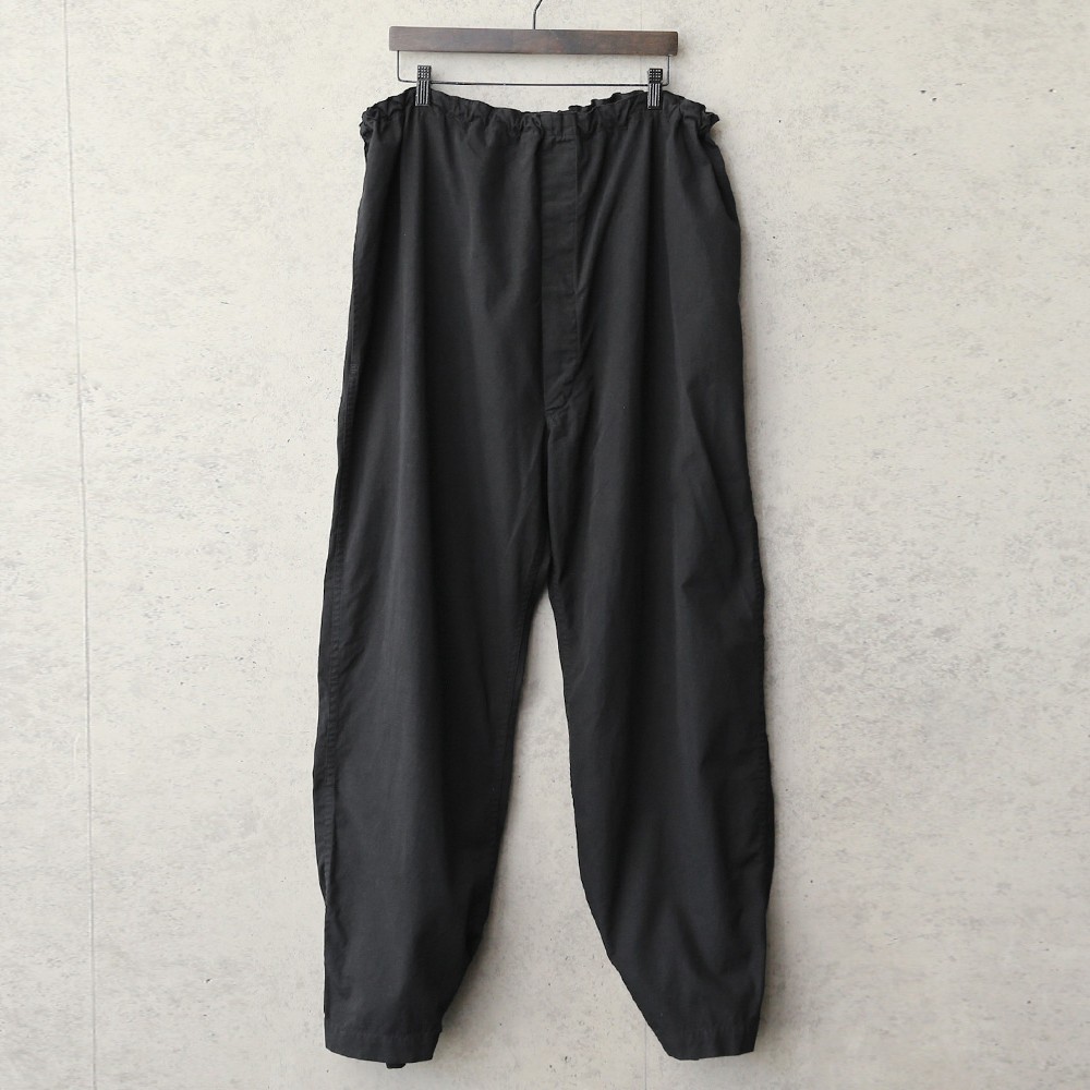 実物 USED スウェーデン軍 M-62 コットン スノーカモ パンツ BLACK染め
