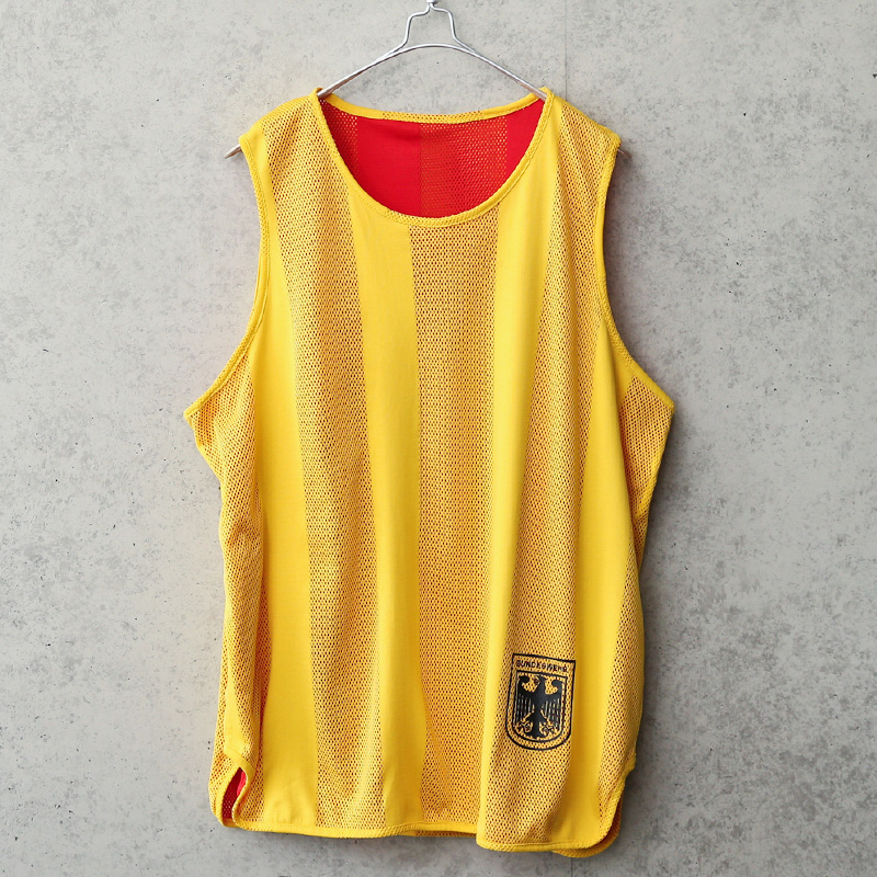 実物 USED ドイツ軍 リバーシブル メッシュ スポーツシャツ イーグルロゴ