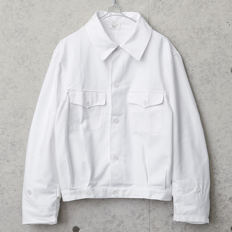 実物 新品 デッドストック イタリア軍 ショートワークジャケット ホワイト