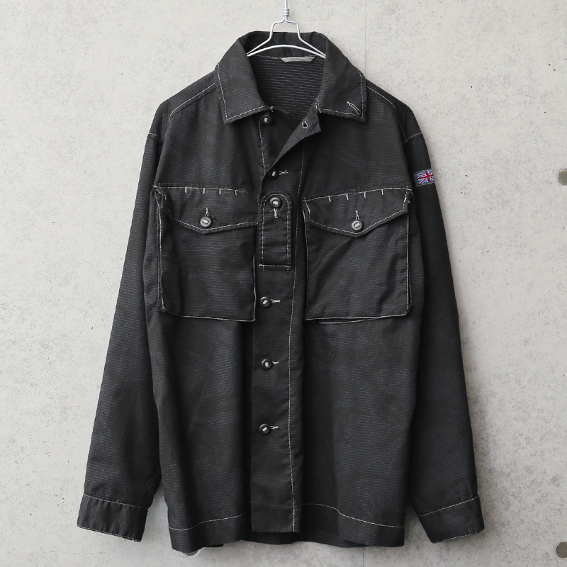 実物 USED イギリス軍 TROPICAL COMBAT ジャケット BLACK染め