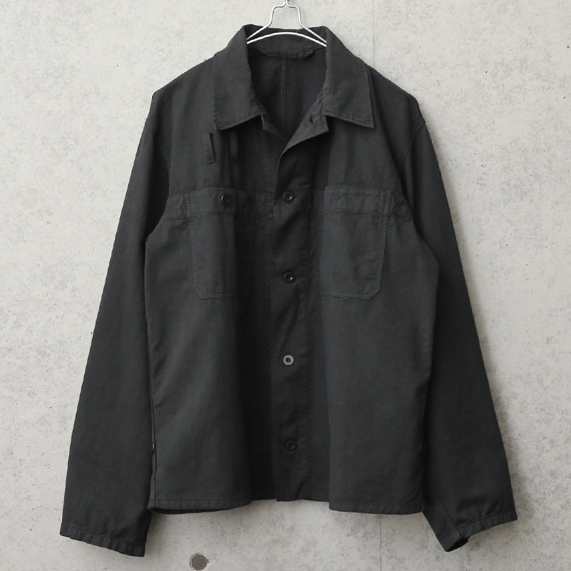 実物 新品 デッドストック チェコ軍 ユーティリティーワークジャケット BLACK染め
