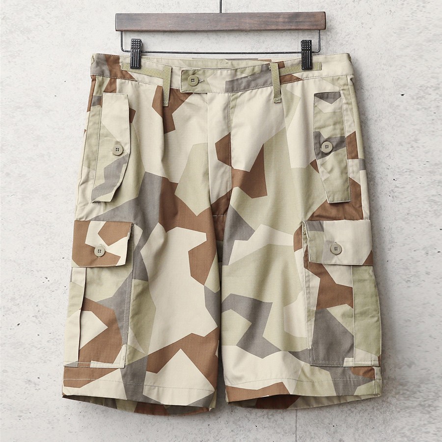 新品 ALE社製 スウェーデン軍 COMMERCIAL MODEL M-90K デザートカモ COMBAT ショーツ