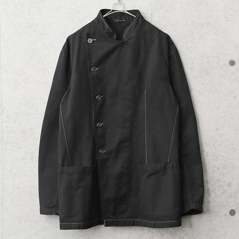 実物 新品 デッドストック イタリア軍 コックジャケット BLACK染め