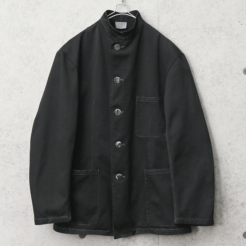 実物 新品 デッドストック イタリア軍 ウェイターズ ジャケット メタルボタン BLACK染め