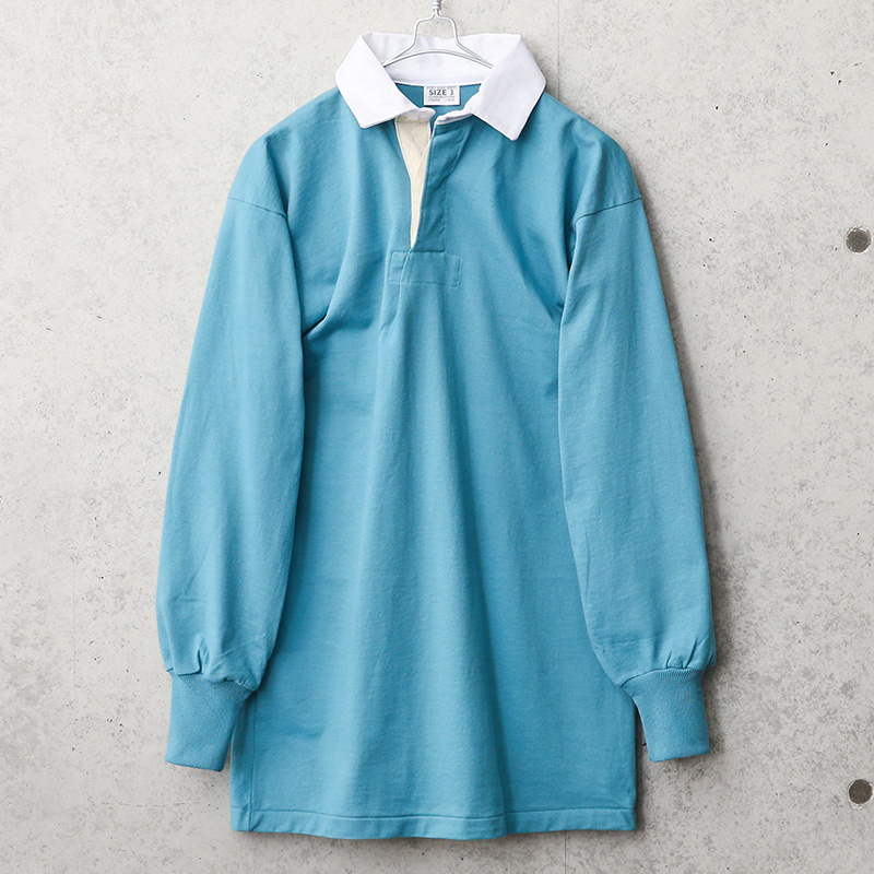 実物 新品 デッドストック イギリス軍 ラガーシャツ ライトブルー