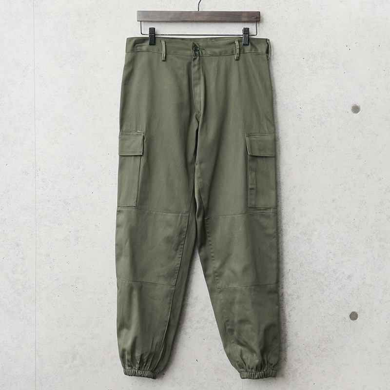 実物 USED イタリア軍 ダブルニー ZIP カーゴパンツ