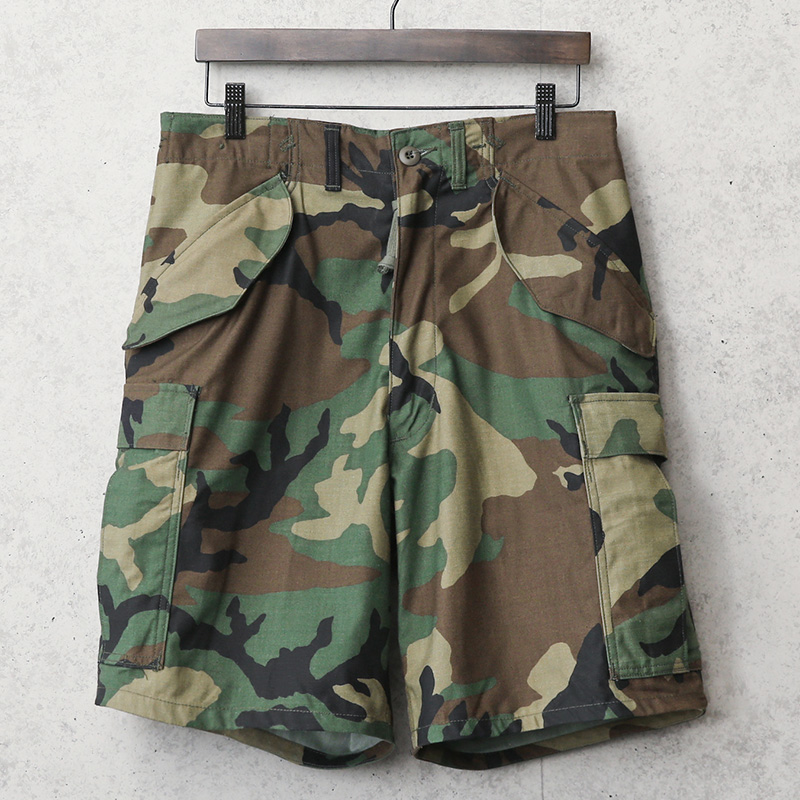 WAIPER.inc 実物 新品 デッドストック 米軍 M-65 フィールドカーゴ ショートパンツ ウッドランド迷彩
